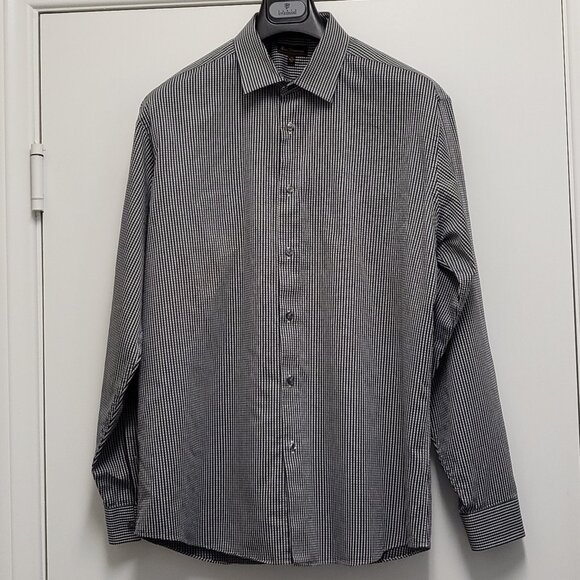Ben Sherman Mens Dress Shirt Button Up XL 17 34/35 Long Sleeve Checkered - Picture 1 of 16